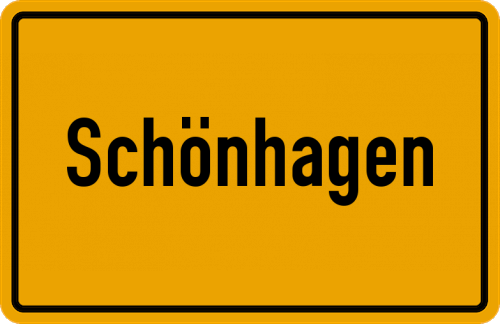 Ortsschild Schönhagen, Solling