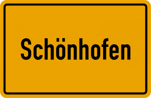 Ortsschild Schönhofen