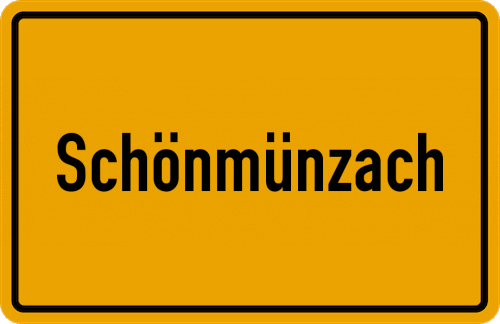 Ortsschild Schönmünzach