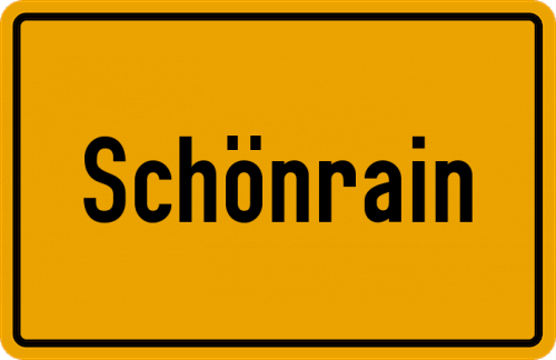 Ortsschild Schönrain