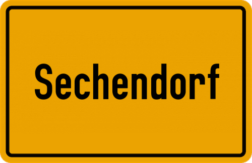 Ortsschild Sechendorf