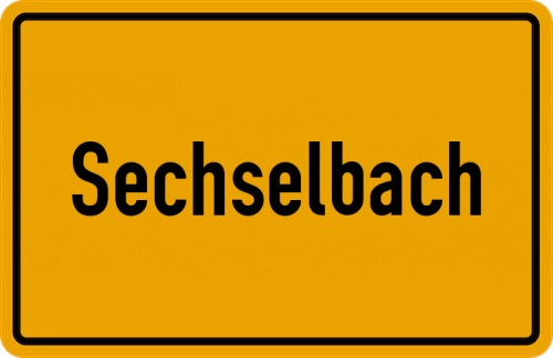 Ortsschild Sechselbach