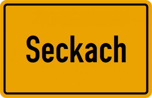 Ortsschild Seckach