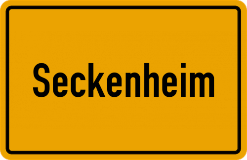 Ortsschild Seckenheim