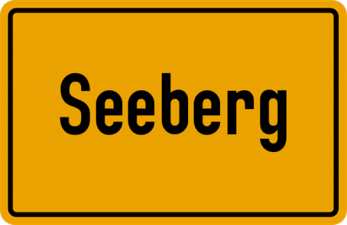 Ortsschild Seeberg, Gemeinde Inkofen