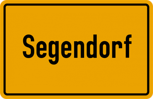 Ortsschild Segendorf