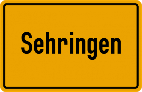 Ortsschild Sehringen