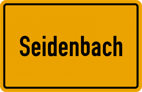 Ortsschild Seidenbach