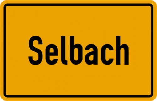 Ortsschild Selbach, Waldeck