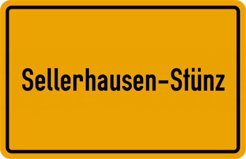 Ortsschild Sellerhausen-Stünz