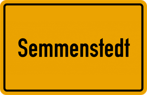 Ortsschild Semmenstedt
