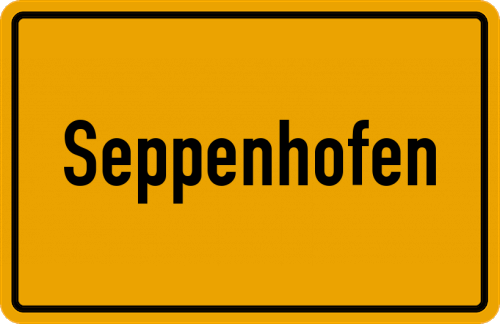 Ortsschild Seppenhofen