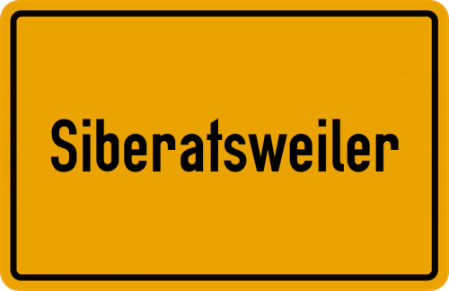 Ortsschild Siberatsweiler