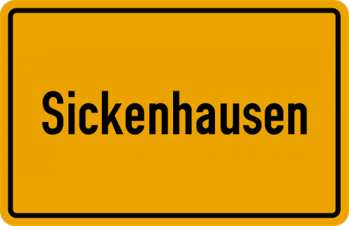 Ortsschild Sickenhausen