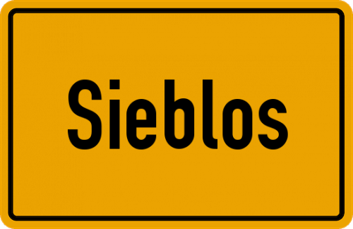 Ortsschild Sieblos