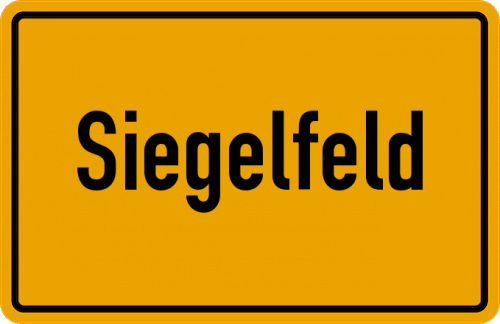 Ortsschild Siegelfeld