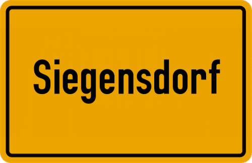 Ortsschild Siegensdorf