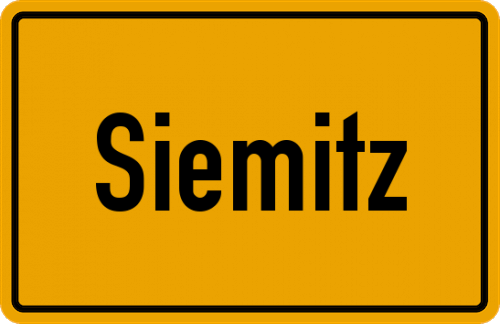 Ortsschild Siemitz