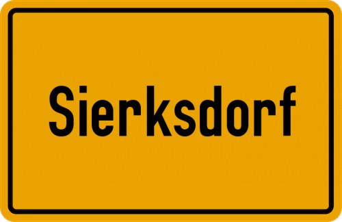 Ortsschild Sierksdorf
