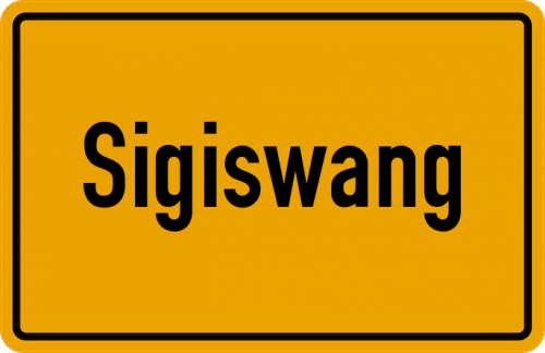 Ortsschild Sigiswang