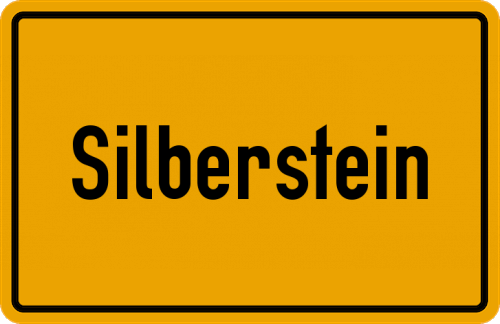 Ortsschild Silberstein