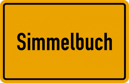 Ortsschild Simmelbuch, Oberfranken