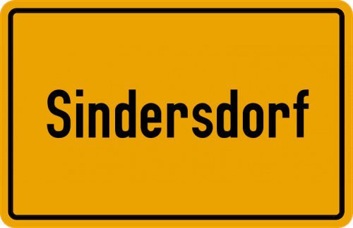 Ortsschild Sindersdorf