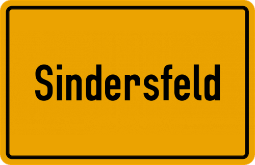 Ortsschild Sindersfeld
