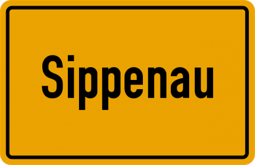 Ortsschild Sippenau