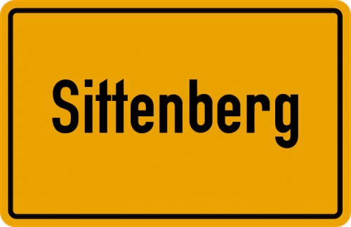 Ortsschild Sittenberg