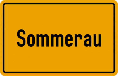 Ortsschild Sommerau, Bayern