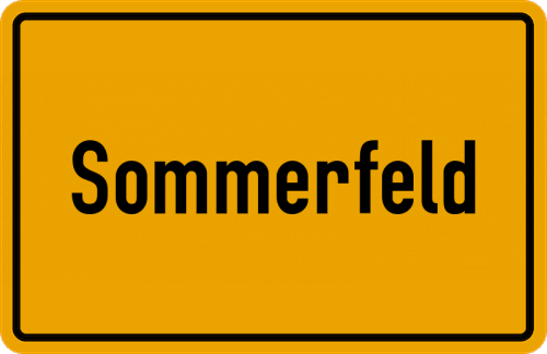 Ortsschild Sommerfeld