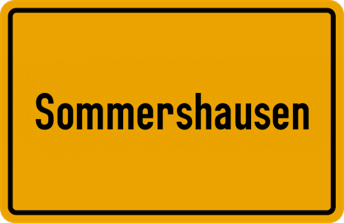 Ortsschild Sommershausen, Niederbayern