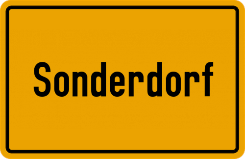 Ortsschild Sonderdorf