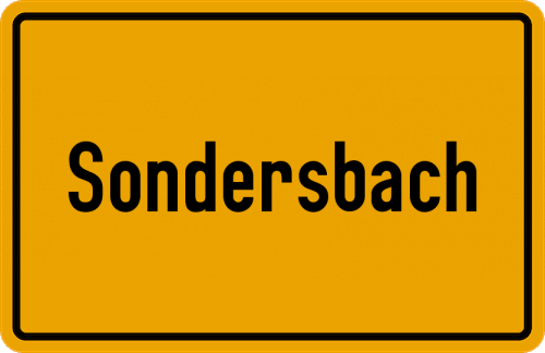 Ortsschild Sondersbach