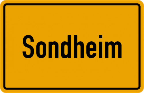 Ortsschild Sondheim, Hessen