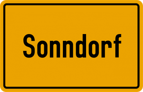 Ortsschild Sonndorf