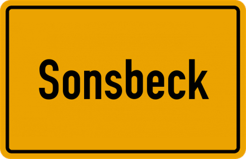 Ortsschild Sonsbeck