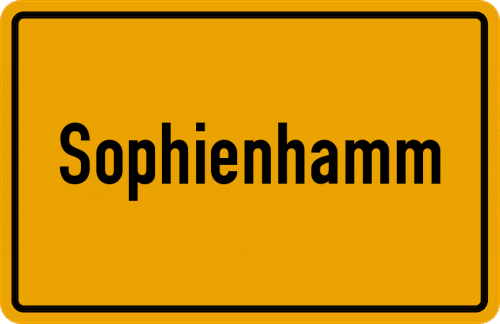 Ortsschild Sophienhamm