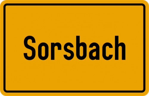 Ortsschild Sorsbach