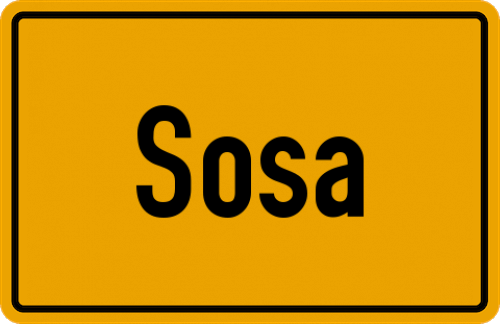 Ortsschild Sosa
