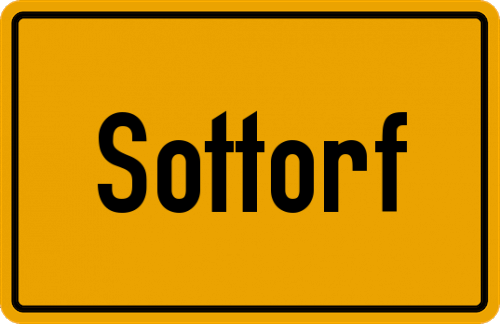 Ortsschild Sottorf, Kreis Harburg