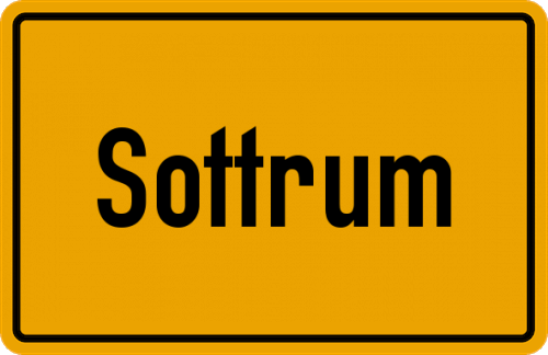 Ortsschild Sottrum, Kreis Hildesheim
