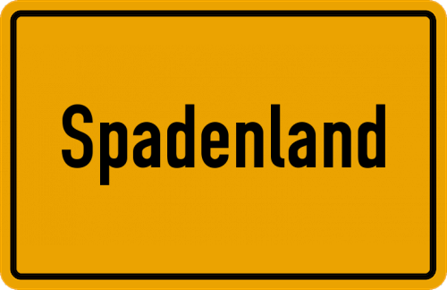 Ortsschild Spadenland
