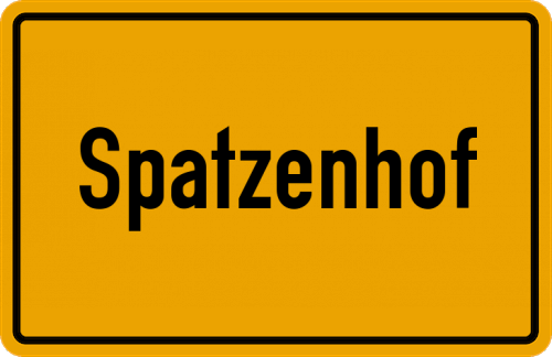 Ortsschild Spatzenhof