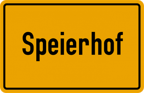 Ortsschild Speierhof