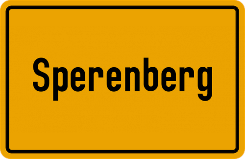 Ortsschild Sperenberg