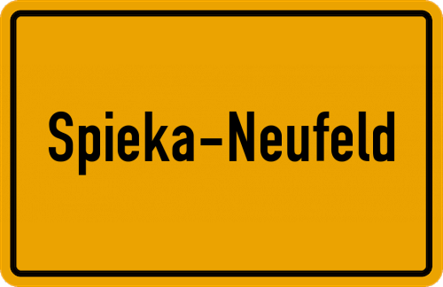 Ortsschild Spieka-Neufeld, Kreis Wesermünde