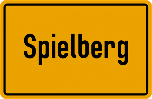 Ortsschild Spielberg, Schwaben