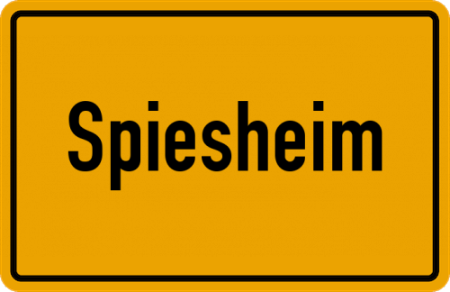 Ortsschild Spiesheim